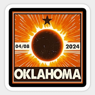 Oklahoma solar eclipse 2024 Sticker